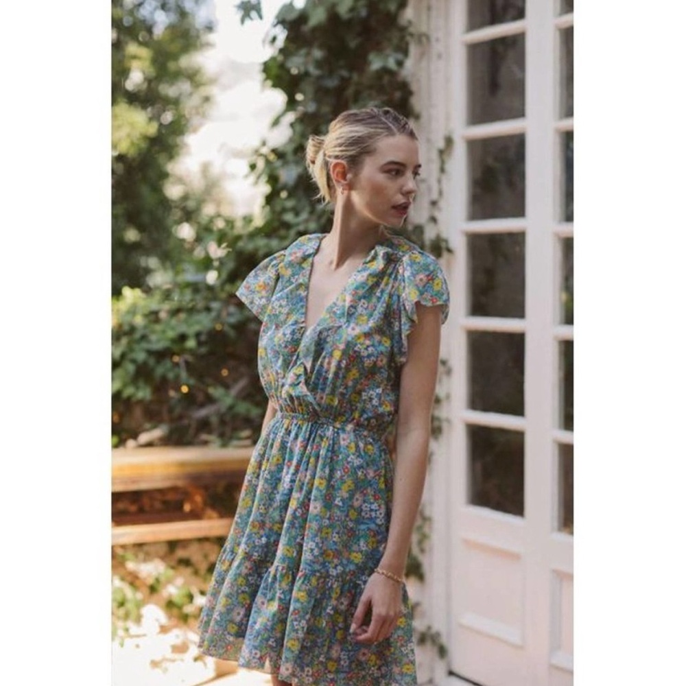 Trovata Birds of Paradis Marcella Mini‎ Dress Women’s XS Summer Fields Floral